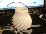  Lamp shade for a desk lamp. 2 versions, straight and swirled.  3d model for 3d printers