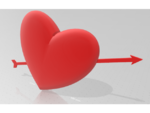 Modelo 3d de Corazón de la moneda del banco para el día de san valentín para impresoras 3d