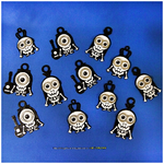  Minions keychain / magnets - skull / skeleton version  3d model for 3d printers