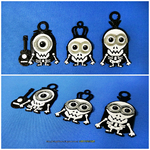  Minions keychain / magnets - skull / skeleton version  3d model for 3d printers