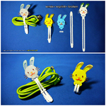  Bunny cable holder / bookmarks / keychain / bracelet  3d model for 3d printers