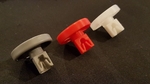 Modelo 3d de Lavavajillas cesta inferior de la rueda & clip para impresoras 3d