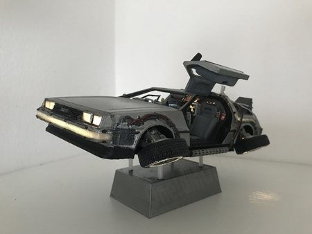  Diy delorean time machine with lights!!  3d model for 3d printers