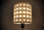  3d-printable lampshade for standard light fixture (concentric perforated shading walls)  3d model for 3d printers