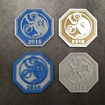  2016 year of the monkey medallion  3d model for 3d printers