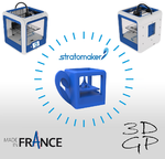  Stratomaker key ring 3d view  3d model for 3d printers