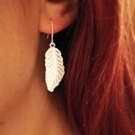  White swan #earrings #feather  3d model for 3d printers