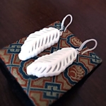  White swan #earrings #feather  3d model for 3d printers