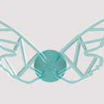  Graphic butterfly wing  3d model for 3d printers