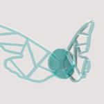  Graphic butterfly wing  3d model for 3d printers
