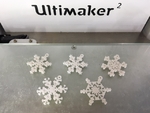  Tiny snowflake ornaments - from the snowflake machine  3d model for 3d printers