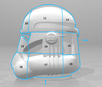 Modelo 3d de Clone trooper casco de la fase 2 de star wars para impresoras 3d