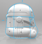 Modelo 3d de Clone trooper casco de la fase 2 de star wars para impresoras 3d