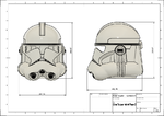 Modelo 3d de Clone trooper casco de la fase 2 de star wars para impresoras 3d