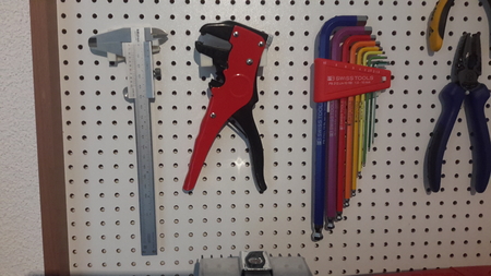 Metric Pegboard Wire-Stripper Holder