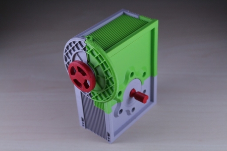  Industrial worm gearbox / gear reducer (cutaway version)  3d model for 3d printers