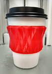  Coffee/tea cup sleeve - diamonds  3d model for 3d printers
