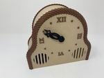  3d printed mantel style auto correcting clock with chimes and daylight savings time  3d model for 3d printers