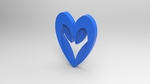  Heart from the stratomaker logo  3d model for 3d printers