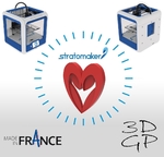  Heart from the stratomaker logo  3d model for 3d printers