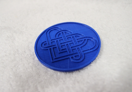  Coaster with heart celtic knot  3d model for 3d printers