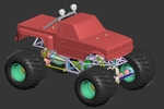  Fully printable monster truck  3d model for 3d printers