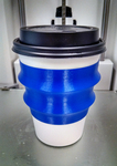Modelo 3d de Café/té de la copa de la manga - crestas horizontales para impresoras 3d