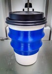  Coffee/tea cup sleeve - horizontal ridges  3d model for 3d printers