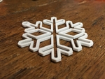Modelo 3d de Copo de nieve de navidad decoración para impresoras 3d