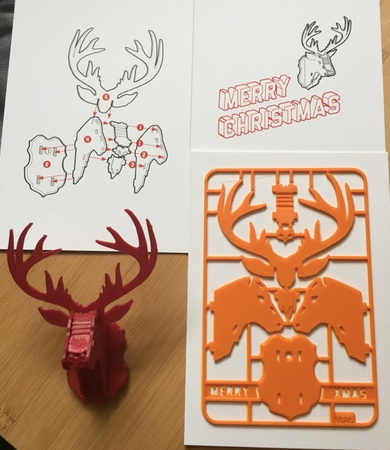 Christmas Reindeer kit card