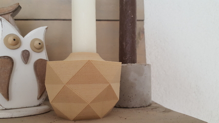  Low poly candle holder  3d model for 3d printers