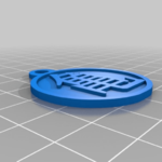  Dragon ball - roshi symbol keychain  3d model for 3d printers