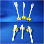  Minions eyes-cutlery set  3d model for 3d printers