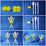  Minions eyes-cutlery set  3d model for 3d printers