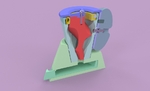 Modelo 3d de Hyphoid maría - amoladora de la hierba y de la base de la captura para impresoras 3d