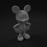 Modelo 3d de Mickey mouse, disney, el carácter de juguete para impresoras 3d