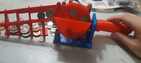   hand powered rotating canadian coin sorter  3d model for 3d printers