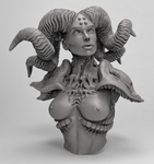  Horned female  3d model for 3d printers