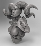  Horned female  3d model for 3d printers