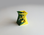 Modelo 3d de Trenzado cuadro de florero (de doble extrusión / 2 colores) para impresoras 3d