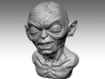 Modelo 3d de Golum busto, de el señor de los anillos para impresoras 3d