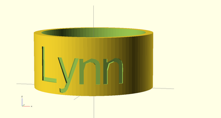  Napkin ring with engraved name  3d model for 3d printers