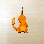 Modelo 3d de Charmander clave de la cadena de para impresoras 3d