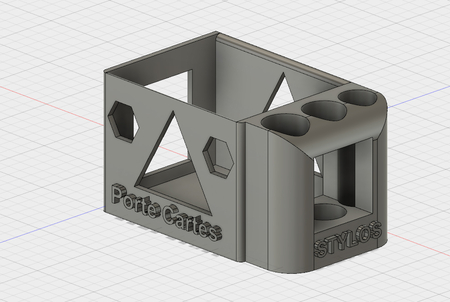 Modelo 3d de Tarjetas de negocios y sostenedor de la pluma para impresoras 3d