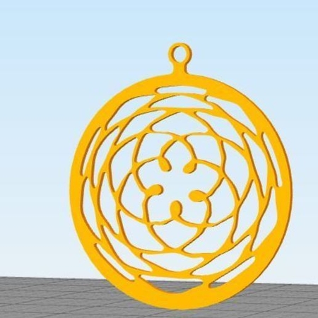  Mandala necklace  3d model for 3d printers