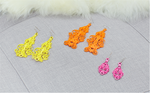  Lace earrings  3d model for 3d printers