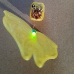 Modelo 3d de Mariposa iluminada pin para impresoras 3d