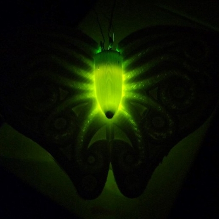 Illuminated butterfly pin