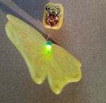 Modelo 3d de Mariposa iluminada pin para impresoras 3d