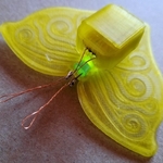Modelo 3d de Mariposa iluminada pin para impresoras 3d